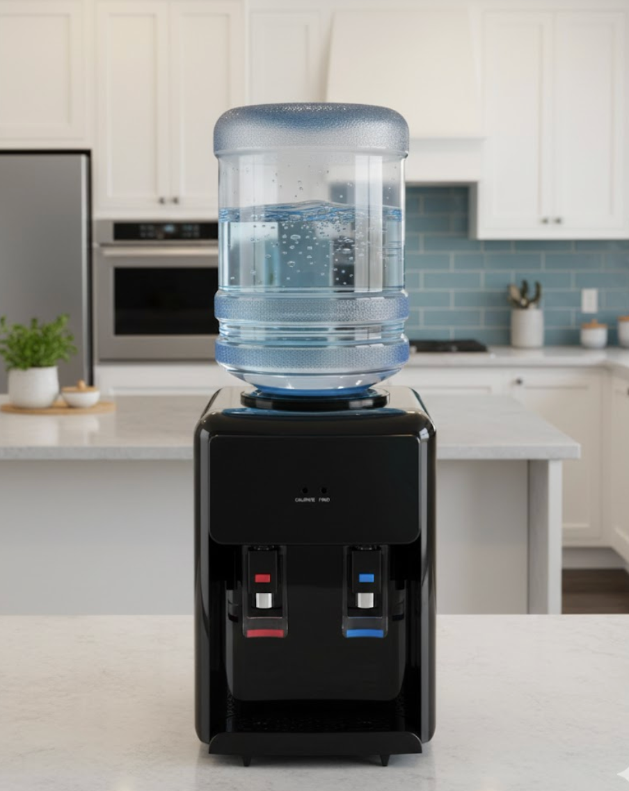 Dispensador de sobremesa para agua fria y caliente negro mate