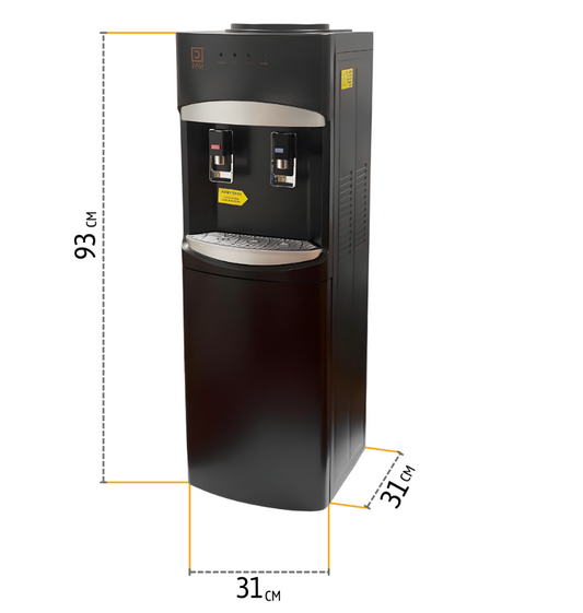Dispensador de Agua Negro Mate Compresor Mod. LB-88-LC Black 93cm