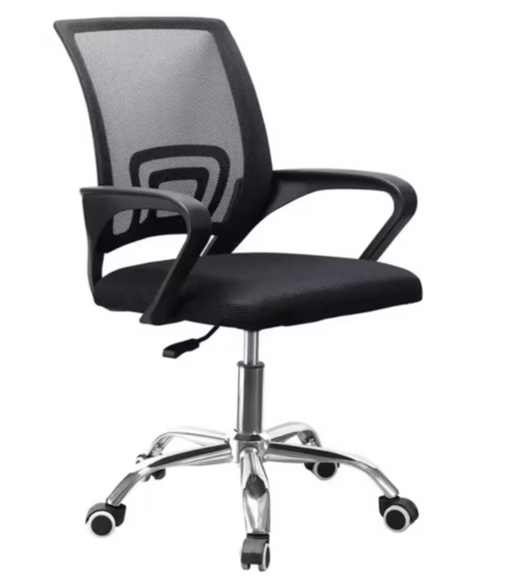 Silla De Oficina Pc Escritorio Mesh Color Negro