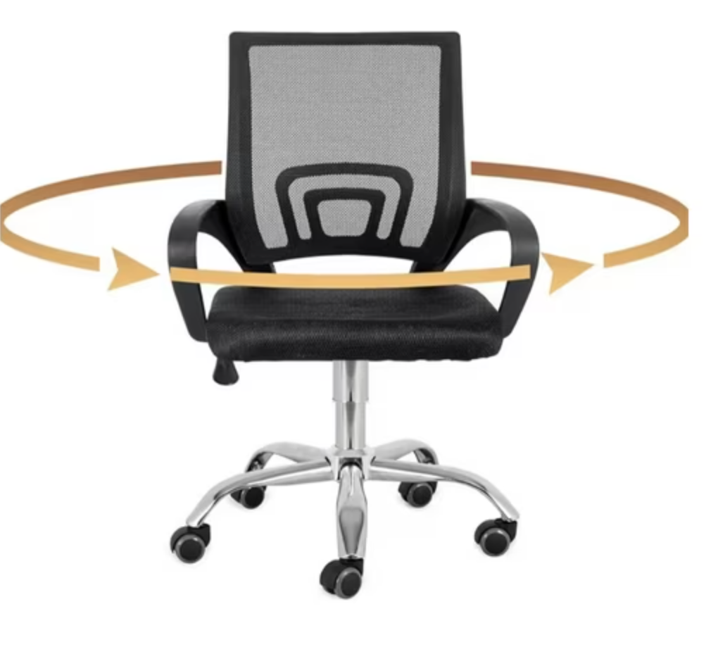 Silla De Oficina Pc Escritorio Mesh Color Negro