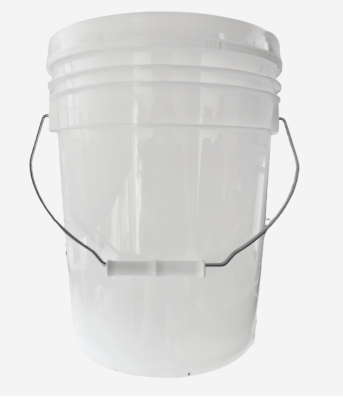 Balde Blanco Liso 20 Litros Con Tapa, Con Mango, Sin Olor
