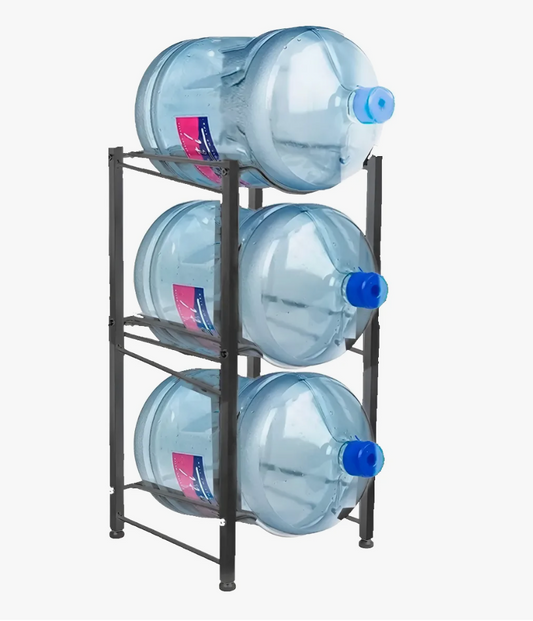 Estante Organizador Rack 3 Botellones Agua 20lts Negro