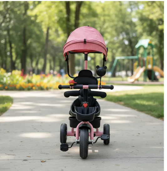Triciclo Con Guia Y Techo Para Niños