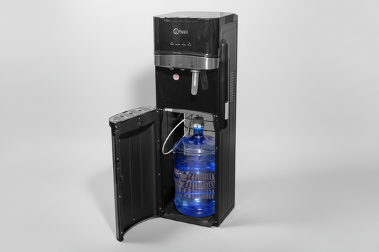 Dispensador de agua con gas con compresor y bidón oculto