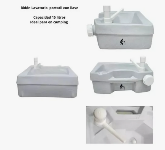 Bidon Lavatorio Lavamanos Portatil Con Llave