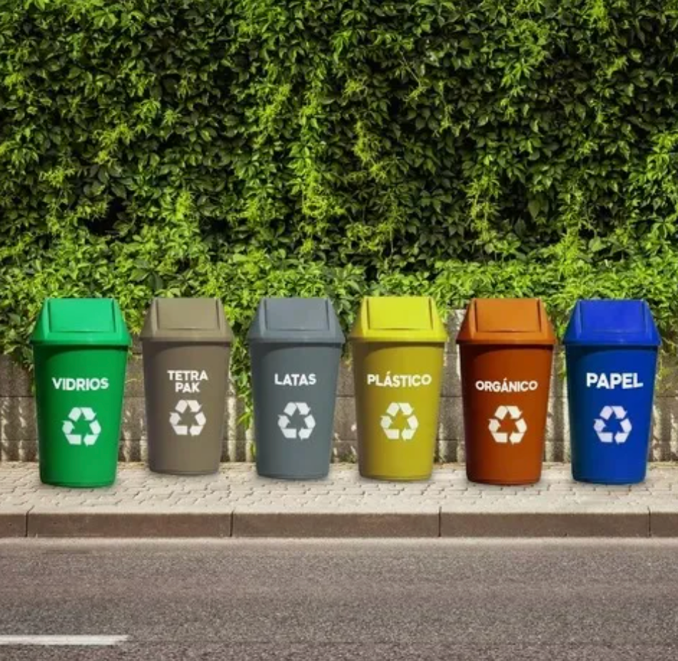 Basurero Reciclaje 36 Litros Tapa Vaiven