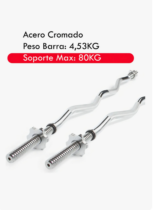 Barra Preolimpica Z De 120 Cm Cromada Color Plateado