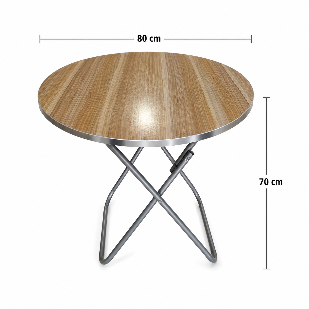 MESA REDONDA PLEGABLE 80 CM – DISEÑO MODERNO Y FUNCIONAL CAFE