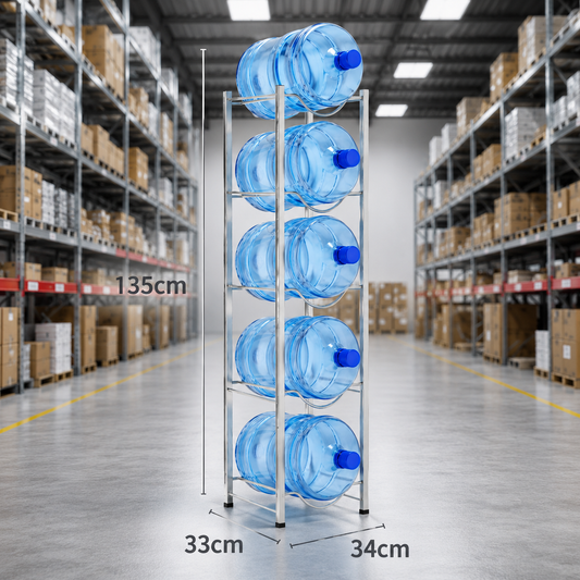 Rack Estante Organizador para 5 Bidones de Agua 20 Lts