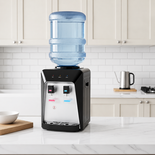 Dispensador Sobremesa negro plata agua Fría Y Caliente Vawhe