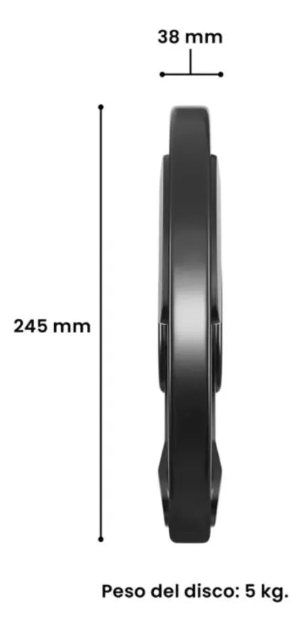 Disco Olimpico 5 Kilos (total 5 Kilos) 1 unidad