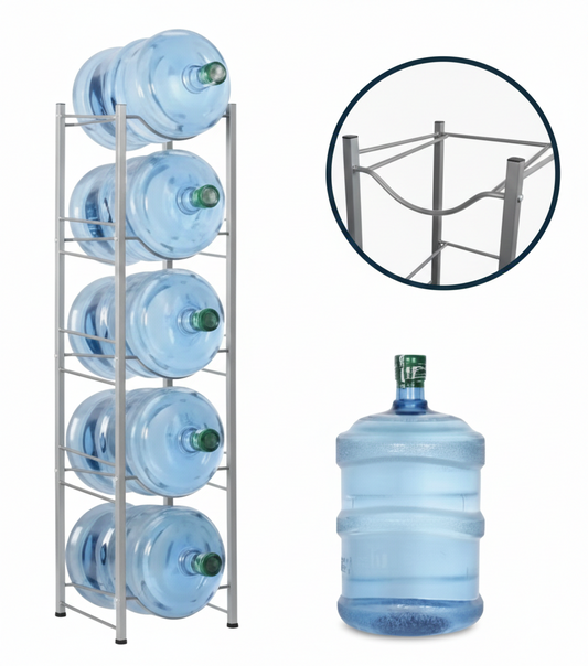 Rack Estante Organizador para 5 Bidones de Agua 20 Lts