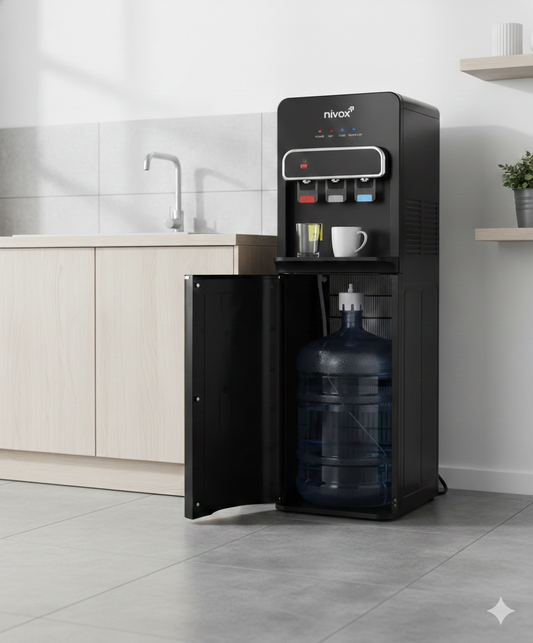 Dispensador de compresor Bidon oculto negro mate