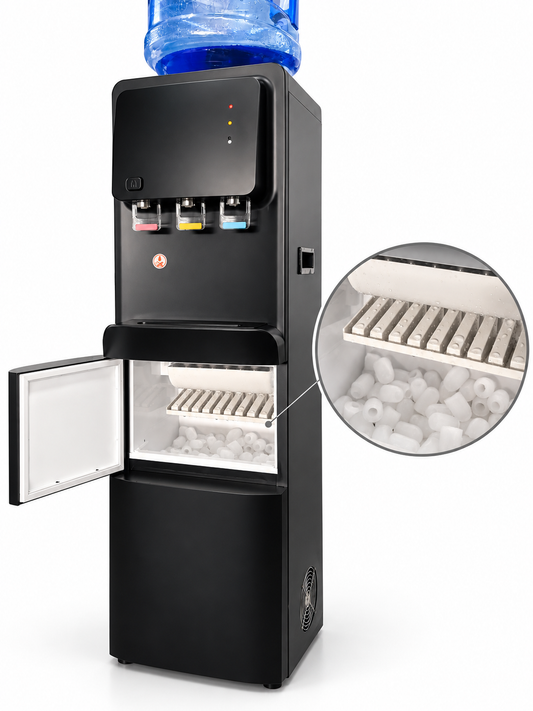 Dispensador de Agua con Compresor y Fábrica de Hielo