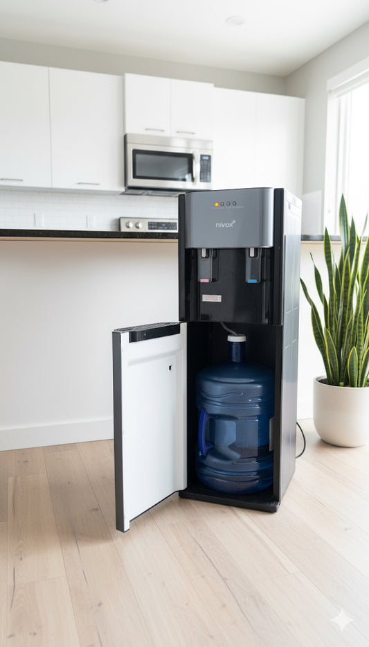 Dispensador De Agua De Bidon Oculto 20 Litros Negro Nivox