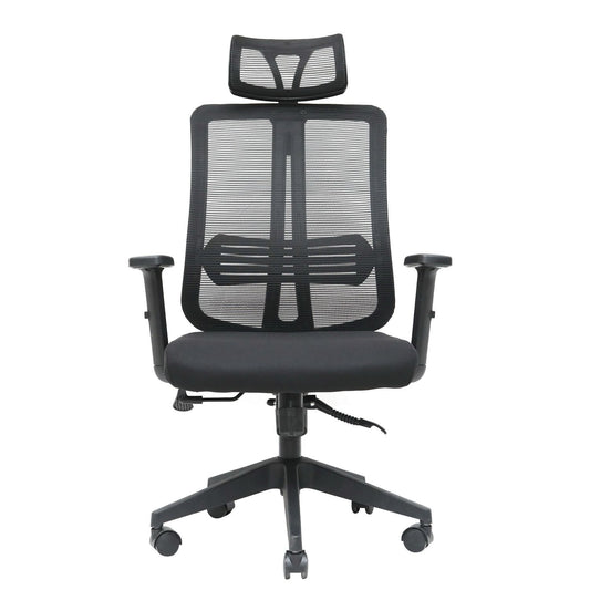 Silla De Escritorio Cuba Alta Brazo Reg Y Cabecero regulable Color Negro