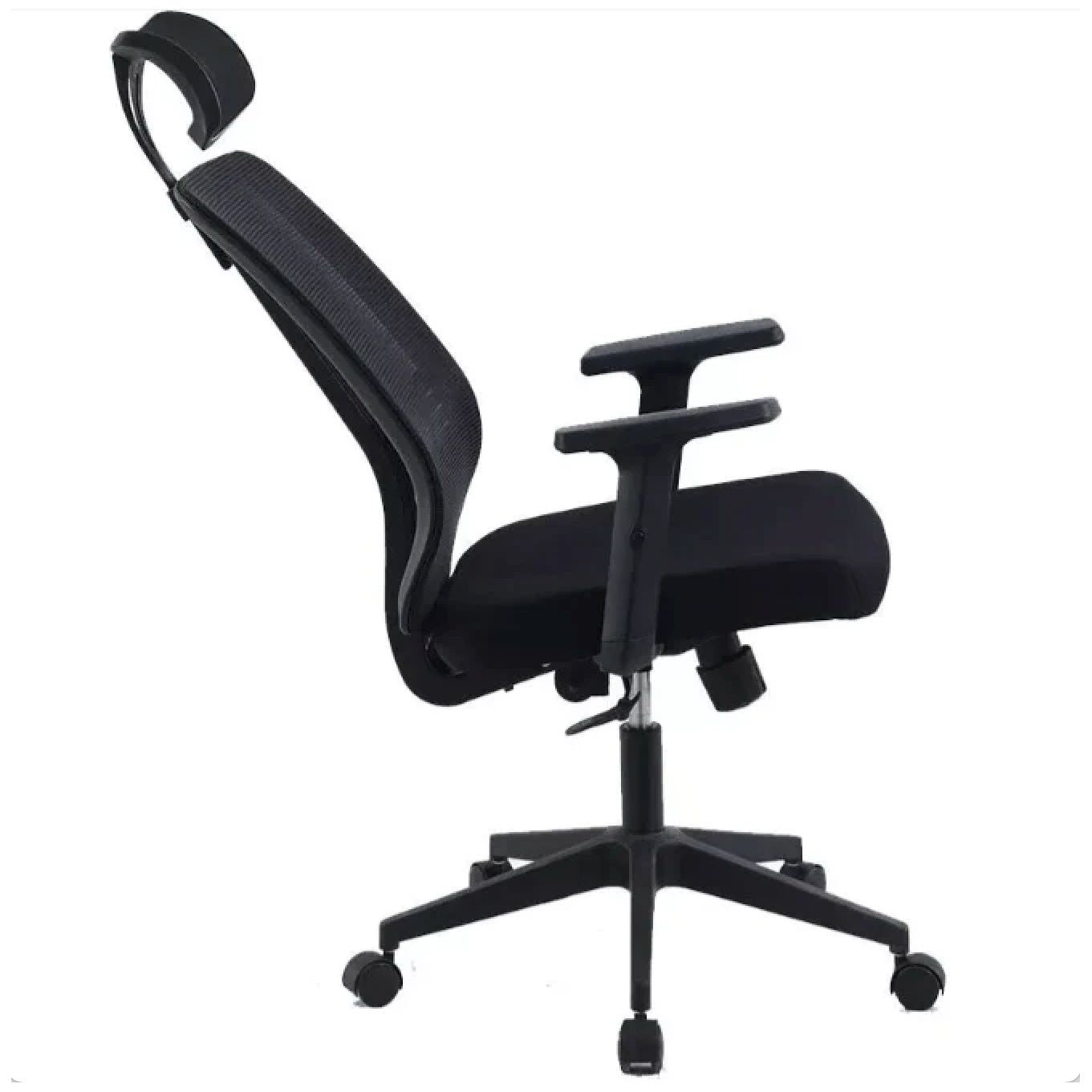 Silla De Escritorio Cuba Alta Brazo Reg Y Cabecero regulable Color Negro