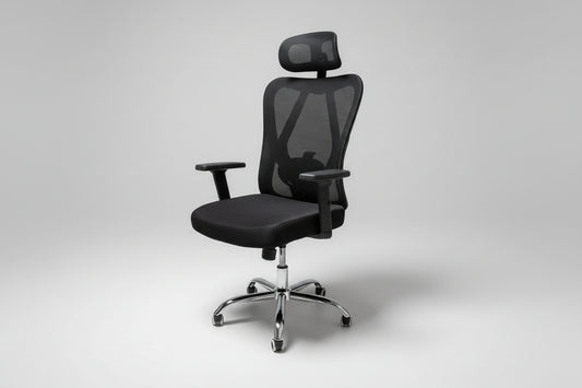 Silla De Escritorio Grecia Alta Brazo Reg Y Cabecero regulable Color Negro