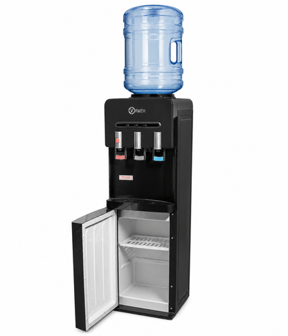 Dispensador De Agua Fria Y Caliente Pedestal, Negro Mate