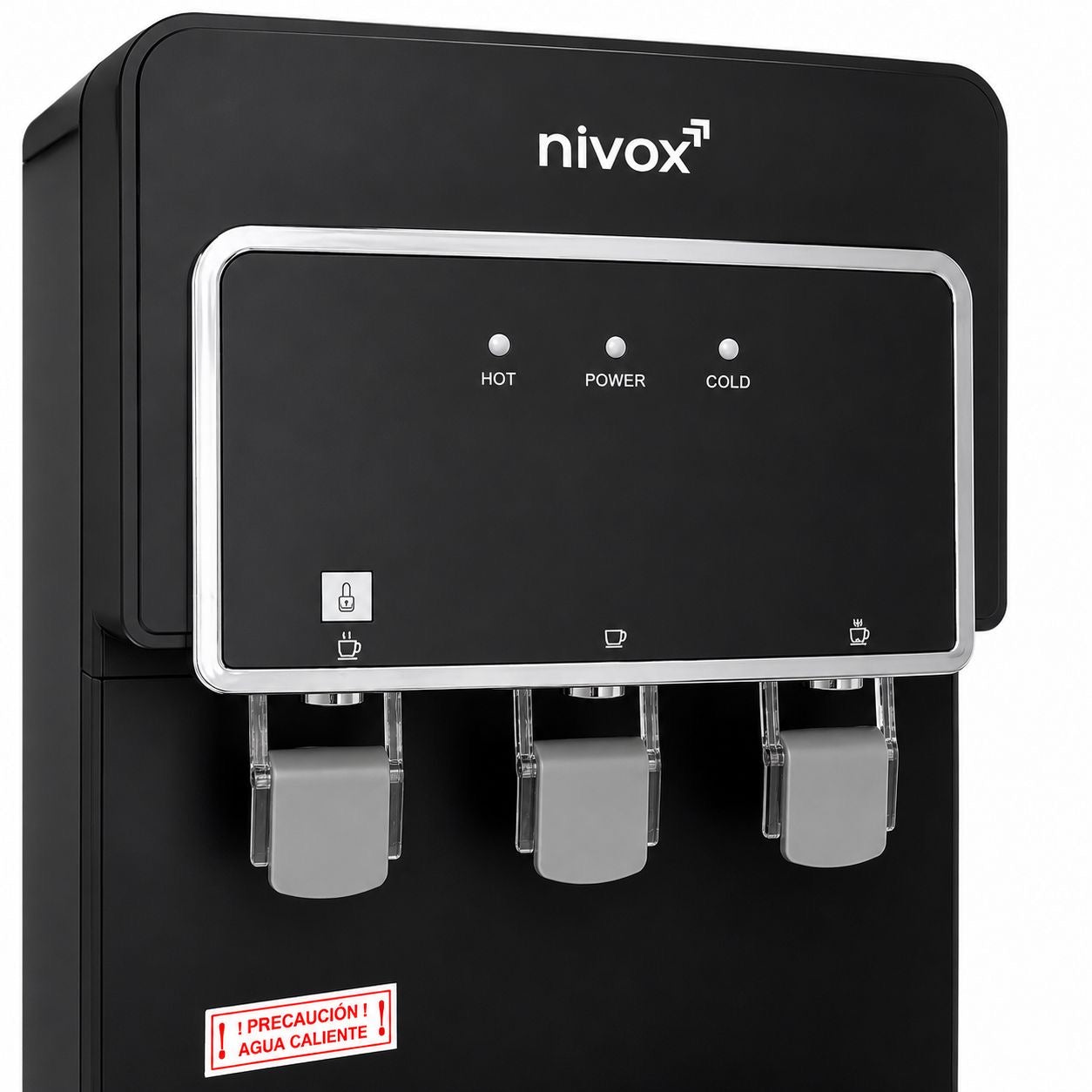Dispensador sobremesa compresor negro mate premium Nivox