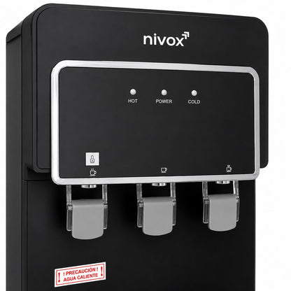 Dispensador sobremesa compresor negro mate premium Nivox