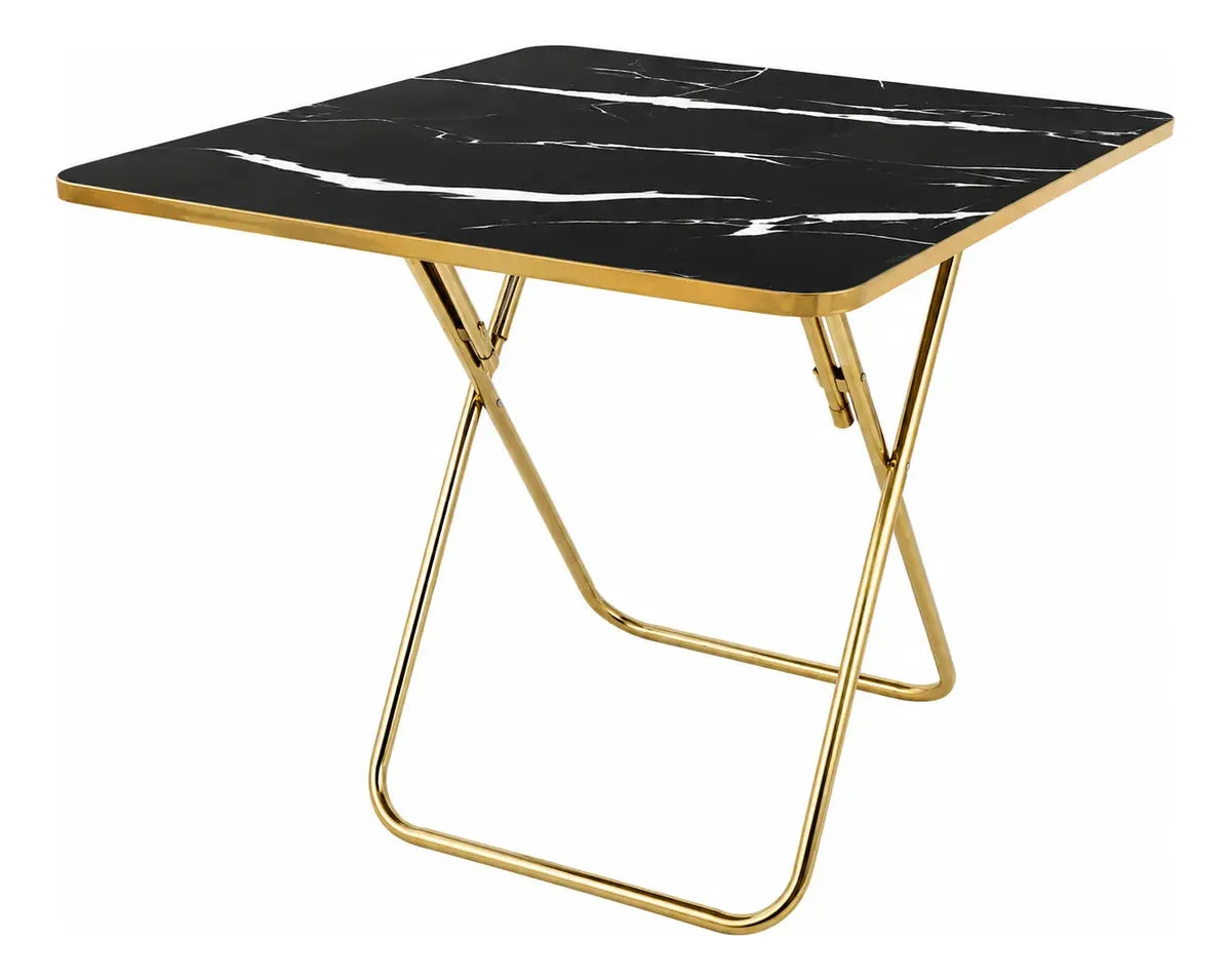 Mesa Plegable Cuadrada 60x60 cm Negra