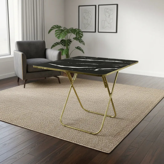 Mesa Plegable Cuadrada 60x60 cm Negra