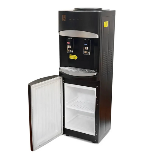 Dispensador De Agua Pedestal Negro Mate Ventilador