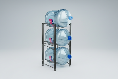 Estante Organizador Rack 3 Botellones Agua 20lts Negro