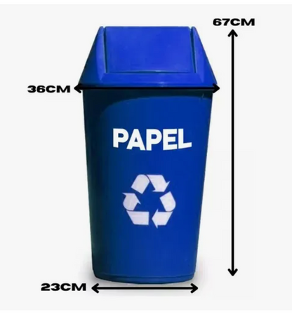 Basurero Reciclaje 36 Litros Tapa Vaiven