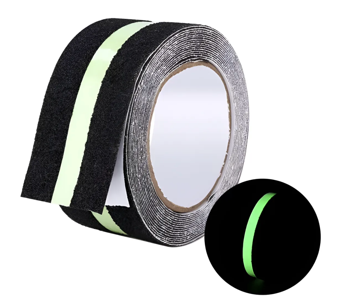 Cinta Antideslizante 5x15 Metros Luminosa Pisos Escaleras