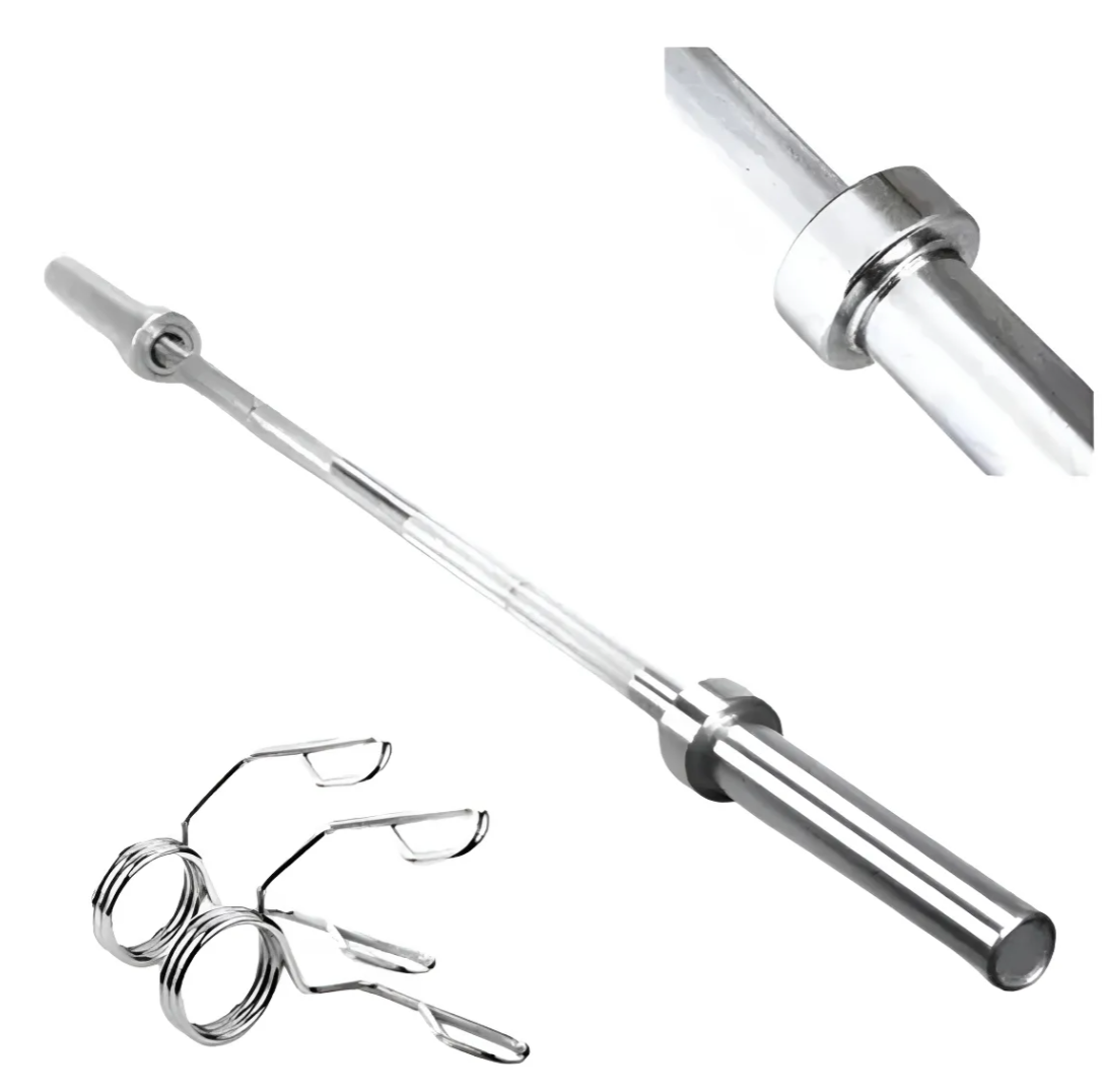 Barra De Gimnasio  Barra Olímpica Recta Color Acero Cromado 6kg