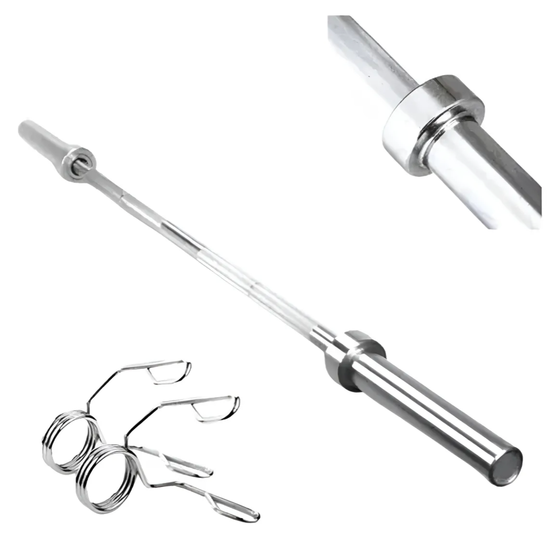 Barra De Gimnasio  Barra Olímpica Recta Color Acero Cromado 6kg