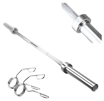 Barra De Gimnasio  Barra Olímpica Recta Color Acero Cromado 6kg