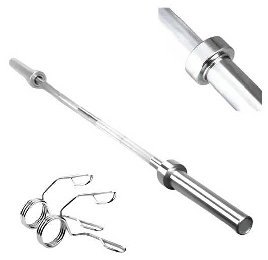 Barra De Gimnasio  Barra Olímpica Recta Color Acero Cromado 6kg