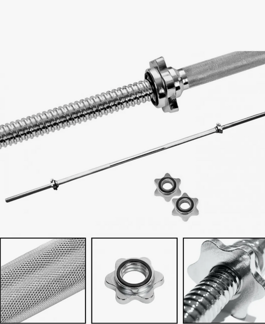 Barra Preolimpica Recta De 120 Cm Cromada Color Plateado