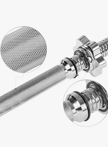 Barra Preolimpica Recta De 120 Cm Cromada Color Plateado