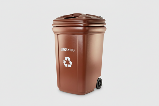Contenedor de Basura Plástico 120 Litros con Ruedas | Uso Industrial y Hogar