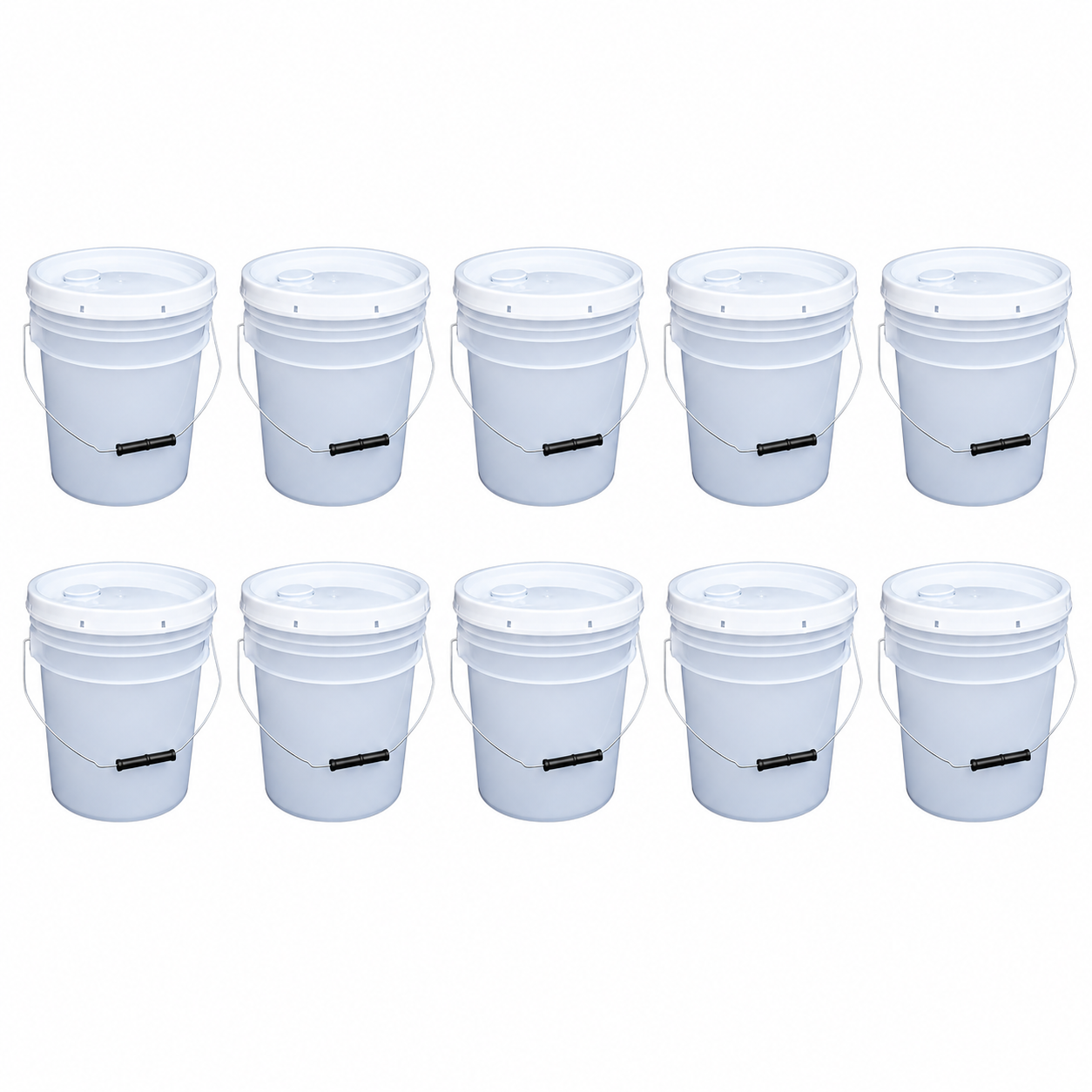 Balde 10 Litros Con Tapa Blanco (pack 10 Und)