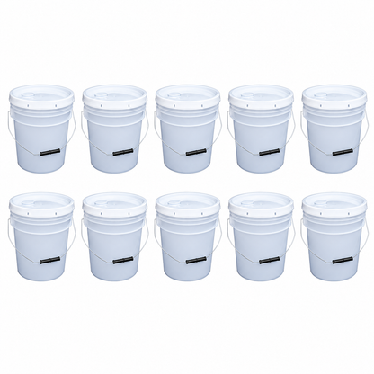 Balde 10 Litros Con Tapa Blanco (pack 10 Und)