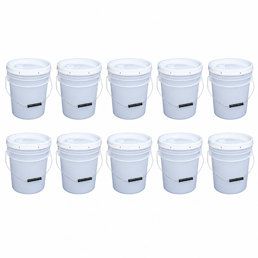 Balde 10 Litros Con Tapa Blanco (pack 10 Und)