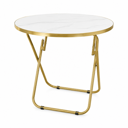Mesa Plegable Auxiliar Multiuso 60x60 Redonda Blanca