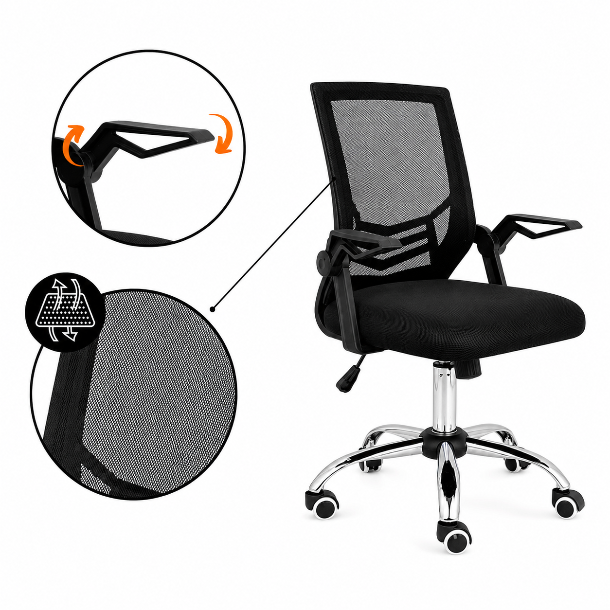 Silla De Oficina Ergonómica Adapt - Soporte Lumbar Y Reclinable