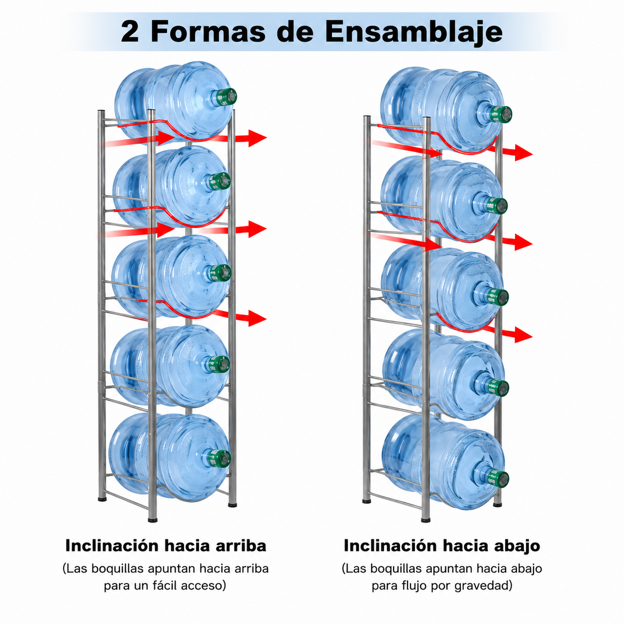 Rack Estante Organizador para 5 Bidones de Agua 20 Lts