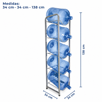 Rack Estante Organizador para 5 Bidones de Agua 20 Lts