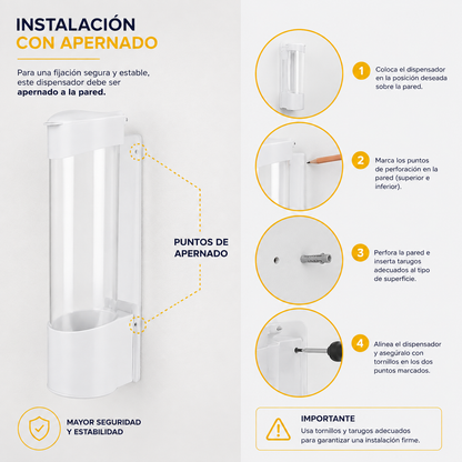 Portavasos Universal para Dispensador de Agua con pernos