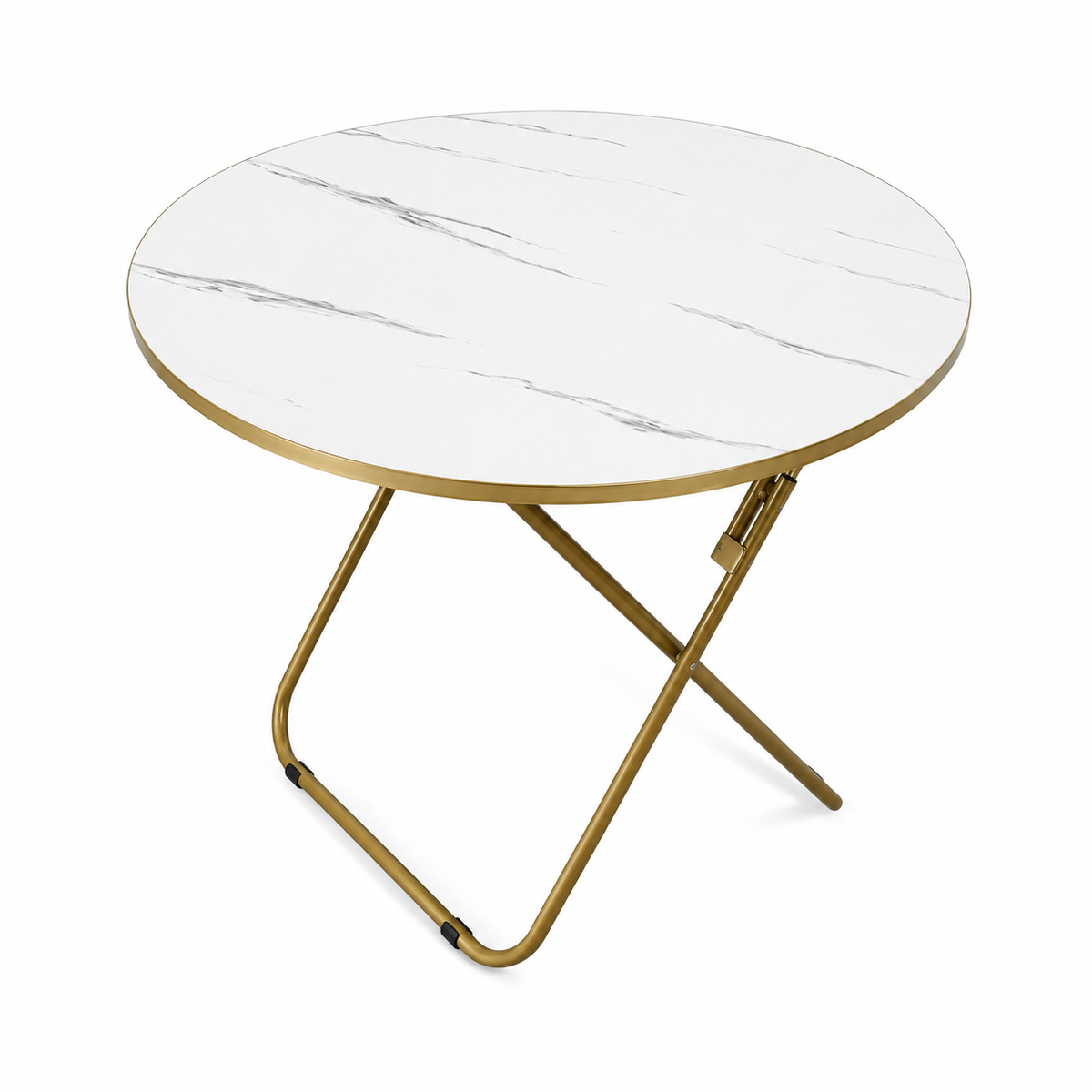 Mesa Plegable Auxiliar Multiuso 60x60 Redonda Blanca