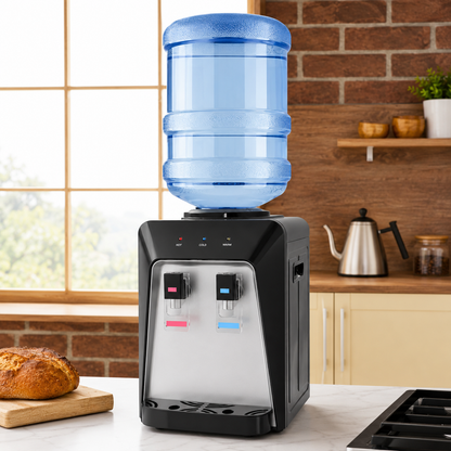 Dispensador Sobremesa negro plata  agua Fría Y Caliente Vawhe