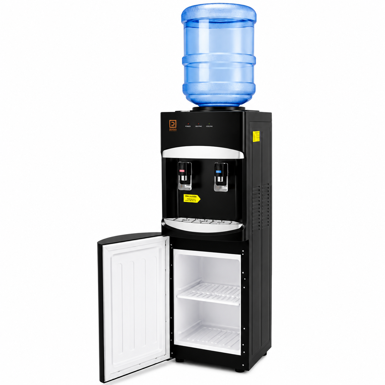 Dispensador de Agua Pedestal Negro Mate grande Ventilador LB-88 93 cm
