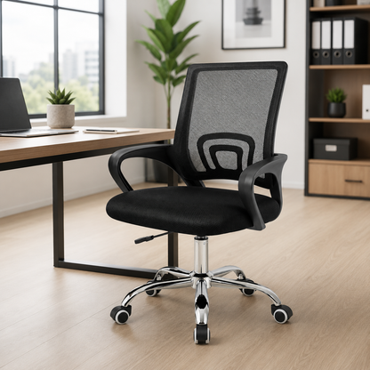 Silla De Oficina Pc Escritorio Mesh  Color negro